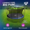 SpaceJump Lunar 14 Foot Trampoline, Outdoor Round Bouncer with Safety Net, Black - 2 of 4