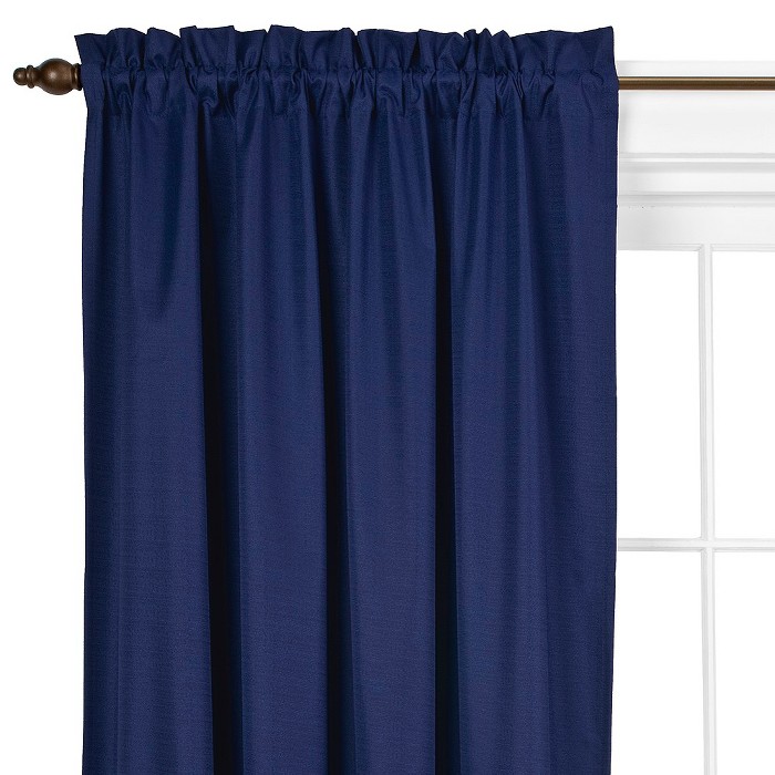 63"x42" Braxton Thermaback Blackout Curtain Panel Blue - Eclipse™ : Target