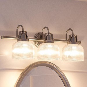 Urban Ambiance Luxury Luxe Industrial Bath Fixture,  8-3/4"H x 26-1/4"W,  Aged Nickel Finish, UHP2045 - 1 of 4