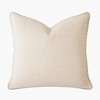 Kumasinova Linen-Style Bed Pillows,Standard Pillow with Decorative Stitching,Elegant Decorative Pillows for Bed and Sofa,Ivory - 2 of 4