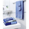 6pc Bath Towel Set Blue/Gray/White Striped - Kapoor Home - 2 of 4