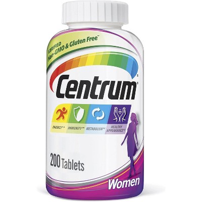 Centrum Women Multivitamin / Multimineral Supplement Tablets with Vitamin D3 – 200ct