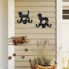 Slickblue Animal Wall Hooks, Cast Iron Dog or Cat Design, Vintage Rustic Farmhouse Style, 2 Options - 4 of 4