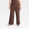 Women's Airy Sleek Ribbed Wide Leg Sweatpants - All In Motion™ - 4 of 4