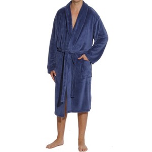 46902-NVY-XL #FollowMe Plush Robe / Robes for Men - 1 of 2