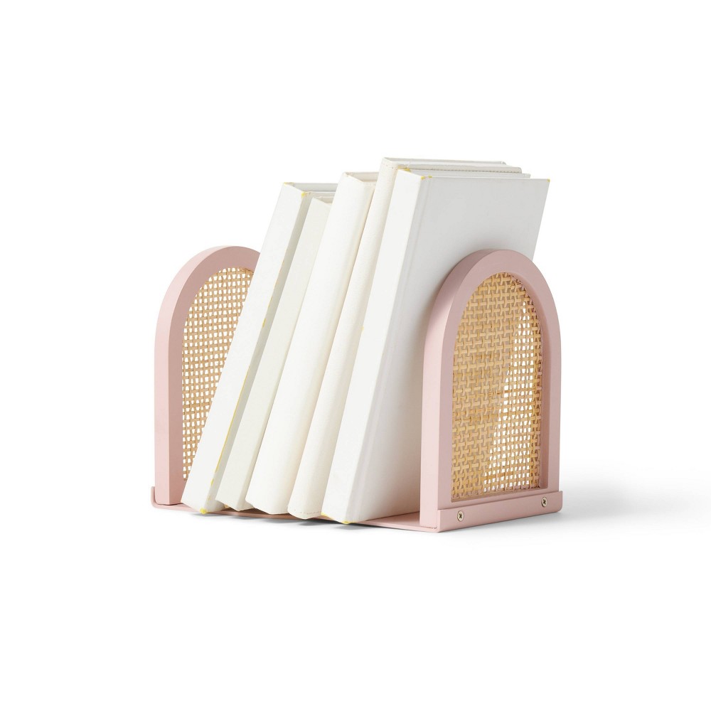 Photos - Other interior and decor Arched Woven Bookends - Heirloom Pink - Cloud Island™