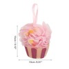 Unique Bargains Bathroom Cartoon Bath Shower Loofah Sponge 5.12"x5.91" Pink Yellow 1 Pc - 4 of 4