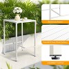 VINGLI 27 Inch Outdoor Aluminum Bar Table, Lightweight Rust-Proof Patio Balcony Pub Table for Indoor Outdoor Use (White) - 4 of 4