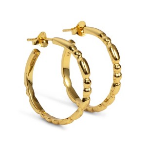 14k Gold Plated Earrings Morse Code Patterned: LOVE | ETHICGOODS - 1 of 4