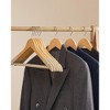 SONGMICS 20 Pack Velvet Wooden Hangers Non-Slip Wooden Hangers Coat Hangers with Shoulder Grooves 360¡ã Swivel Hook Natural - 3 of 4