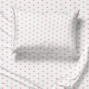 Saturday Park Hearts 100% Organic Cotton Sheet Set - 1 of 4