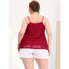 Agnes Orinda Women's Plus Size Lace Adjustable Strap Elegant Camisole - 4 of 4