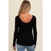 Pinkblush Black Ribbed Scoop Neck Long Sleeve Maternity Top - 4 of 4