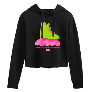 Women's - Barbie - Rollerblading Barbie the Movie Cropped Graphic Hoodie - 1 of 3