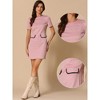 INSPIRE CHIC Women's Work Short Sleeve Vintage Houndstooth Pencil Sheath Dress - 2 of 4