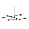 Elegant Lighting Xavier 6 lights pendant in black - 3 of 4