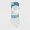 All Pro Women's 6pk Pack Aqua No Show Cush & Tab  Socks - White 4-10: Moisture Wicking, Arch Support, Breathable Mesh - 2 of 3