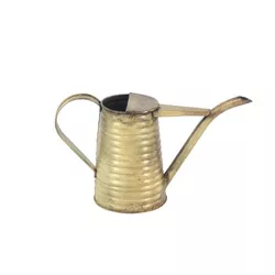 Small Iron Metal Watering Can Gold - Olivia & May