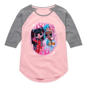 Girls' - LOL Surprise! - Sweet & Spicy Babes Shirt Tail Raglan Graphic T-shirt - 1 of 4
