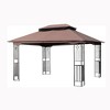 VYNXARIA 13x10 Outdoor Patio Gazebo Canopy Tent With Ventilated Double Roof And Mosquito net(Detachable Mesh Screen On All Sides),Brown - 3 of 4