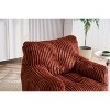 37"W Soft Fluffy Corduroy Fabric Bean Bag Chair Filled with Memory Foam, Lazy Sofa Armchair - ModernLuxe - 4 of 4