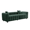 87.4'' Velvet 3-Seater Modular Loveseat Sofa with Metal Base Legs and 2 Pillows - 4 of 4