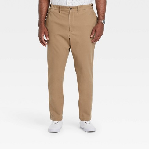 Men's Big & Tall Athletic Fit Chino Pants - Goodfellow & Co™ Tan 58x30