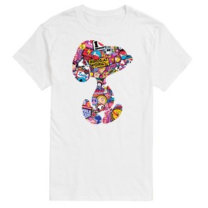 Men's - Peanuts - Snoopy Silhouette Pattern Short Sleeve Graphic T-Shirt - 1 of 4