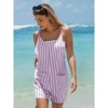 EXLURA Women's Summer Casual Sleeveless Striped Rompers Loose Spaghetti Strap Overalls 2025 Jumpsuits Vacation Beach Outfits - 4 of 4