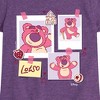 Girls' - Toy Story - Lotso Strawberry Smelling Bear Fitted Short Sleeve Graphic T-Shirt - 2 of 4