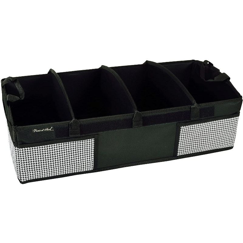 Picnic at Ascot - Ultimate Heavy Duty Trunk Organizer - No Slide Rigid Base - 70 LB Capacity - 30" wide x 14.75" deep x 9" high - Houndstooth, 1 of 4