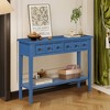Bella Depot 38.2" Rustic Console Table with Open Shelf - 2 of 4