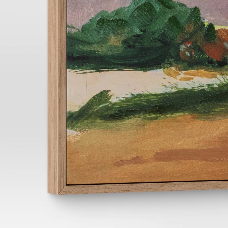 30&#34; x 24&#34; Landscape Framed Canvas Natural - Threshold&#8482;, 5 of 6