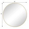 Wall Mirror 36 Inch Gold Circular Mirror Metal Framed Mirror Round Vanity Mirror Dressing Mirror, for Bathroom, Living Room, Bedroom Wall Decor - 4 of 4