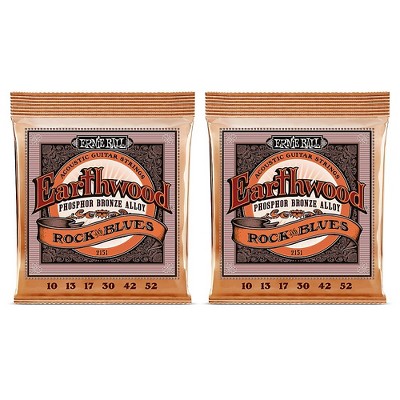 Ernie Ball 2151 Earthwood Phosphor Bronze Rock & Blues Acoustic Guitar Strings 2-Pack