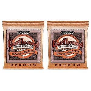 Ernie Ball 2151 Earthwood Phosphor Bronze Rock & Blues Acoustic Guitar Strings 2-Pack - 1 of 3
