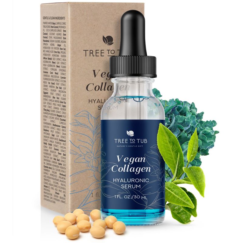 Tree To Tub Collagen Serum For Face - Anti Aging & Plumping Serum For Women & Men With Sustainable Vegan Collagen For Face with Hyaluronic Acid, 1 of 12