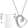 EVERLY JEWELRY | Sterling Silver Diamond-Accent Heart Pendant with Chain - 4 of 4