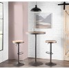 Sapphtopaz Round Dining Table Kitchen Table Industrial Adjustable Bar Dinette Table for Dining Room, Small Spaces - 2 of 4