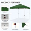 EAGLE PEAK 8x8ft Pop Up Canopy Tent Instant Outdoor Canopy with Wheeled Bag - 4 of 4