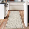 Floral Rug Runner Boho Washable Non Skid Thin for Entryway Kitchen Living Room Front Door Kids Room - 3 of 4