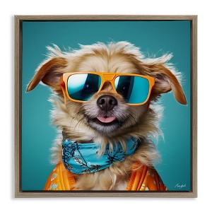 Stupell Industries Hipster Dog Portrait, 25" x 25" - 1 of 4