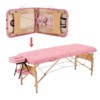 YOUNIKE 27.6 Inches Width Massage Table Wood Lash Bed Portable Massage Bed Beauty Tattoo Table Adjustable Spa Bed for Eyelash Tech Esthetician - 3 of 4