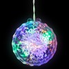 Northlight LED Crystal Sphere Hanging Christmas Decoration - 5" - Multi-Lights - 2' White Wire - 2 of 4