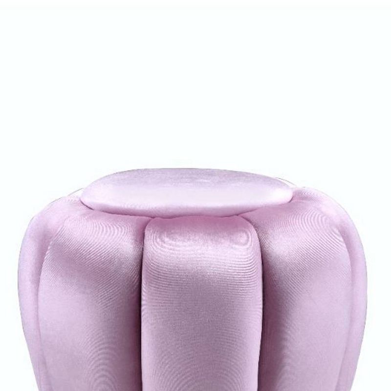 19&#34; Heiress Ottoman Bubblegum Pink Velvet - Acme Furniture, 5 of 6