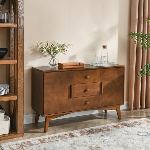 47.3" Buffet Sideboard Cabinet with Storage, Wood Coffee Bar Cabinet, Kitchen Buffet Storage Cabinet, Accent Console Table for Kitchen Living Room - 1 of 4