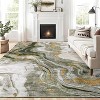 Acekool Machine Washable Area Rug, Non-Slip Low Pile Soft Accent Carpet, Easy-Clean Stain-Resistant Modern Abstract Rug for Living Room Bedroom Office - 3 of 4