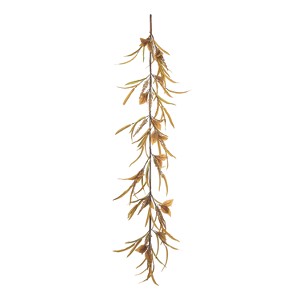Transpac Artificial 62.99 in. Brown Harvest Rustic Stalks Garland - 1 of 4