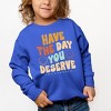 The Juniper Shop SmileyWorld Have The Day You Deserve Groovy Toddler Sweatshirt - 3 of 4