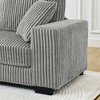 110.63" Corduroy L-Shaped Modular Sectional Sofa with Arc Footstool & Removable Cushions - 2 of 4